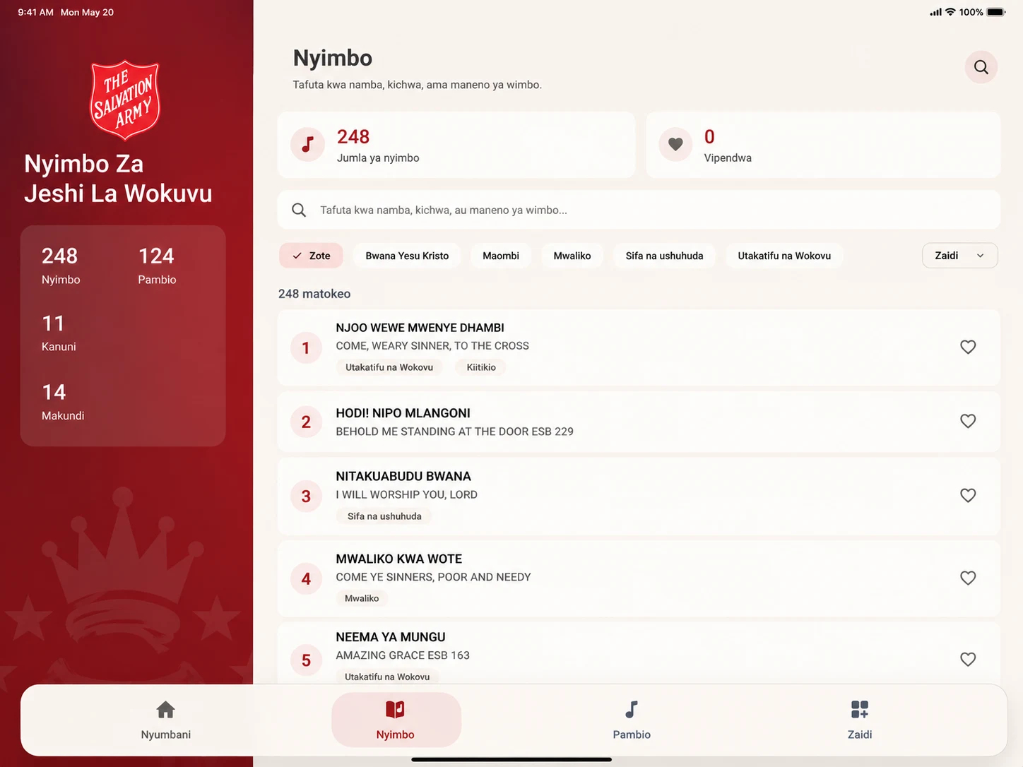 Nyimbo za Jeshi la Wokovu screenshot