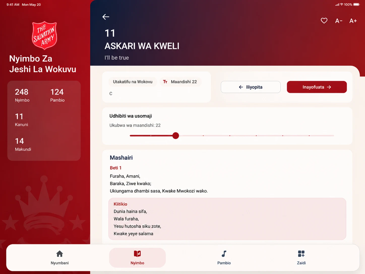 Nyimbo za Jeshi la Wokovu screenshot